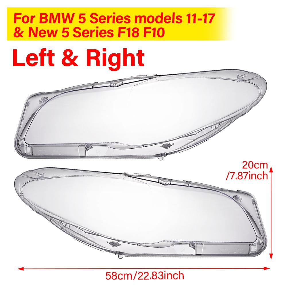 Head Lights Cover For BMW 5 Series F18 F10 2011-2017 Transparent Housing Front Headlights Lens Shell  Lampcove Car Accessories