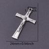 15pcs Crosses Charms Pendant Alloy Cross Metal Antique Silver Color Pendants Making DIY Handmade Jewelry Components Accessories