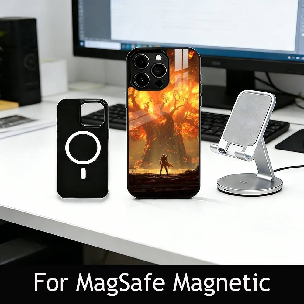 W-Warcraft G-Game Phone Case For iPhone17,16,15,14,13,12,11 Plus,Pro Magnetic For Magsafe Wireless Charging