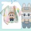 Новая детская футболка с мультяшным аниме-принтом LABUBU, летняя футболка с коротким рукавом, топы для девочки, мальчика, ребенка