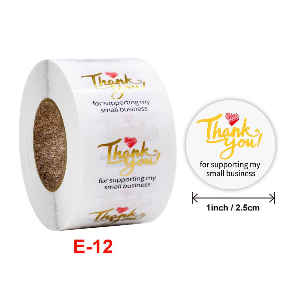 100-500 Pcs 1Inch Gift Transparent Sealing Thank You Stickers Design Scrapbooking Festival Birthday Party Decorations Labels