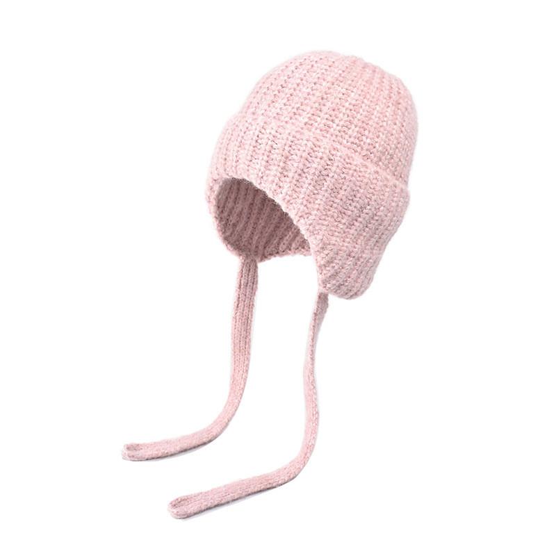 Knit Hat For Women Winter Warmth Windproof Wool Blend Casual Ear Coverage