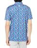 FootJoy Modern Classic Jungle Leaf Print Short Sleeve Golf Shirt, Men's Sapphire, XXL (FJ-F23-S02)