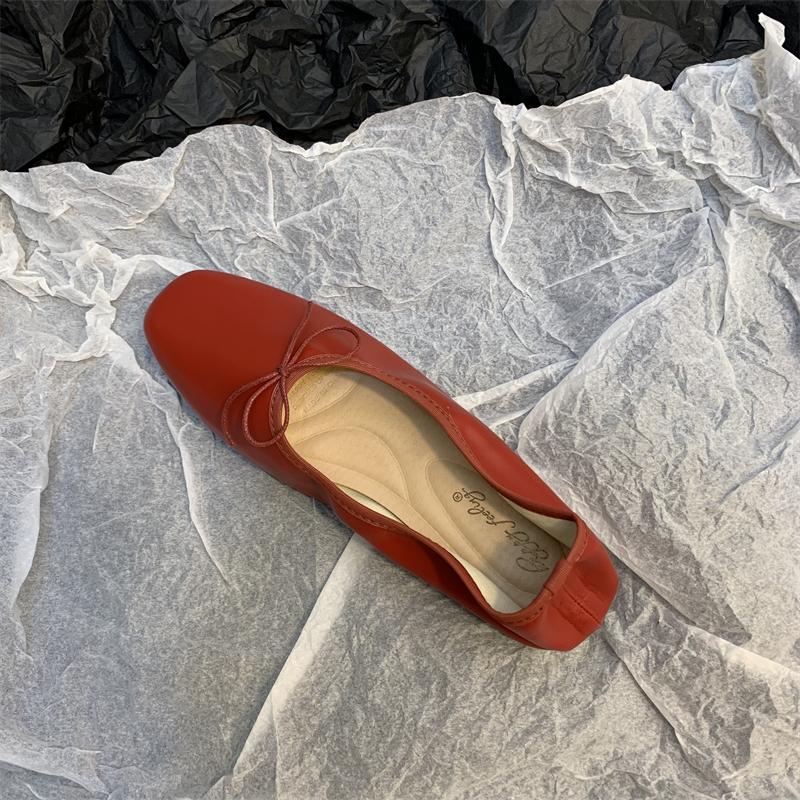 Fashion Bailamos 2025 Spring Flats Ballerina Shoes Women Fashion Brand Square Toe Flat Ballet Shoe Female Casual Slip On Loafers Zapato