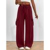 2025 Fashion Loose Casual Wide-leg Women Long Pants Drawstring Solid Color Pockets Sweatpants Office Autumn Wintercasual Jogging Pants Simple Trousers