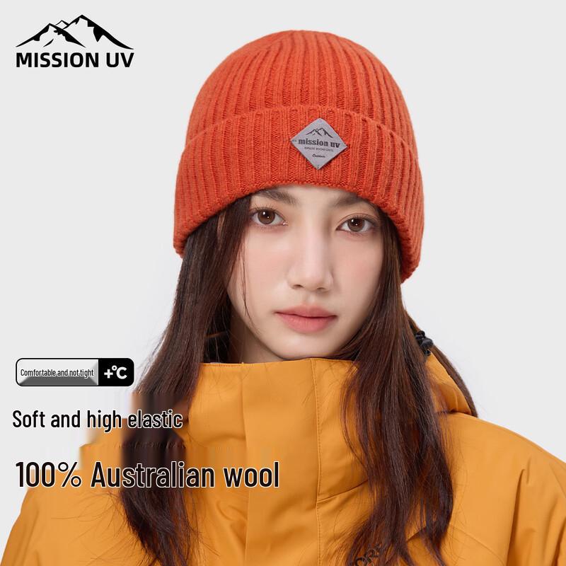 MISSION UV Women s Pure Wool Knitted Beanie 56-60CM