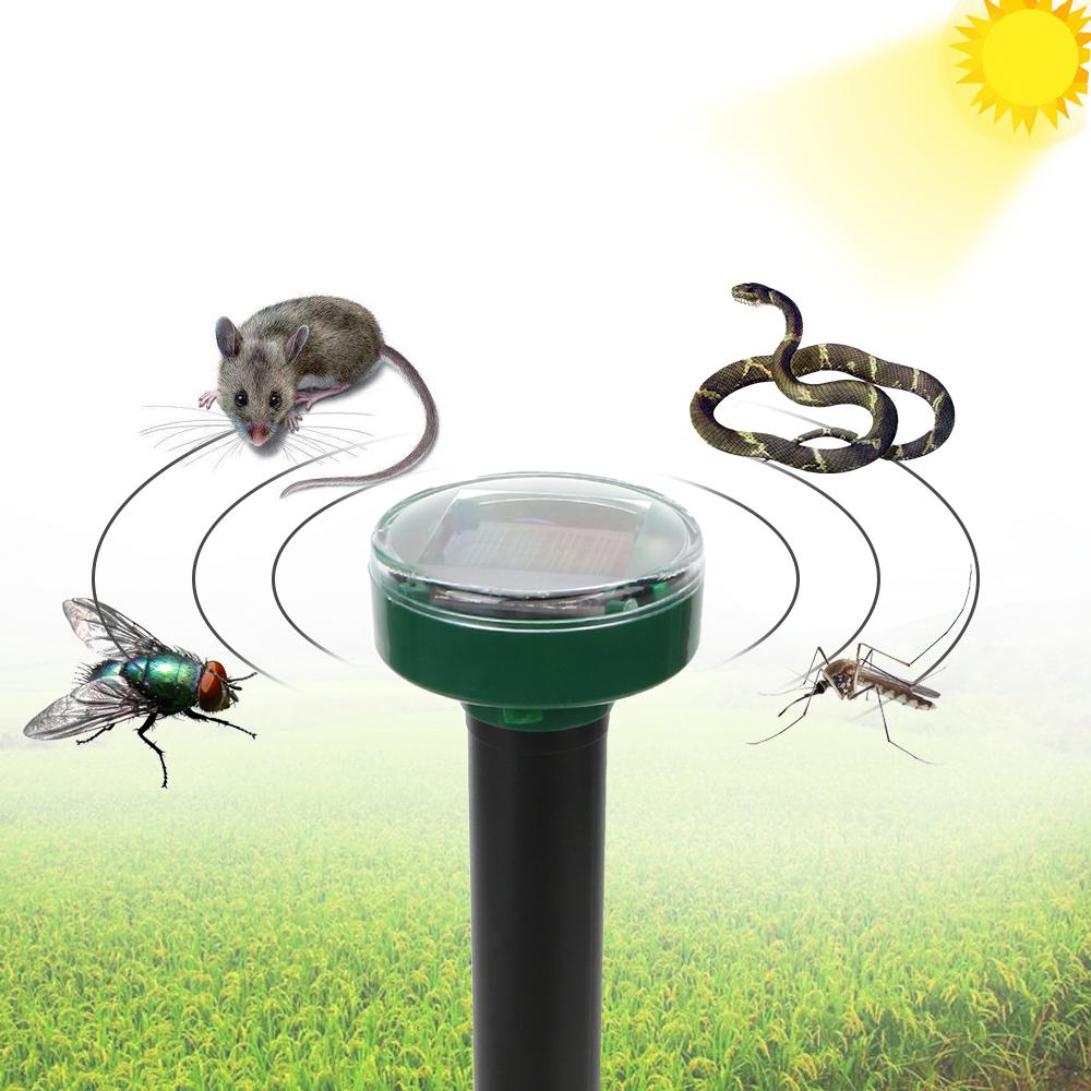 Snake Bird Mosquito Mouse Solar Power Ultrasonic Pest Repeller Mole Repellent Eco-Friendly Outdoor Garden