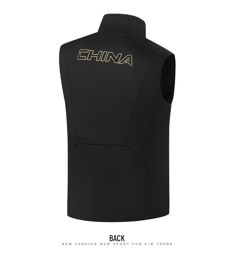 Unisex Autumn-Winter Wushu Sports Vest - Plus Velvet, Cotton, Customizable for Men & Women - Ideal for Running & Training