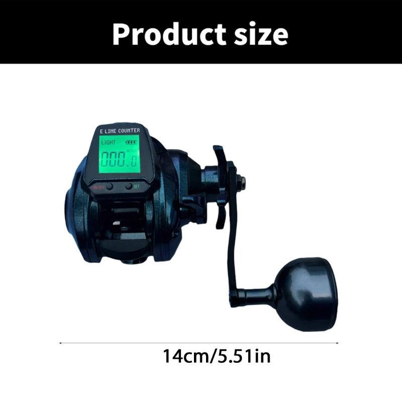 Corrosions Resist Saltwater Freshwater Fishing Reel Electronic LED Screen Fishing 7.2:1 High Speed Powerful Fishing Reel