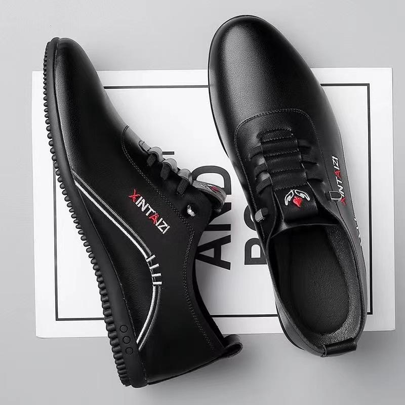 Men's Leather Shoes Autumn New Leather Surface Casual Driving Shoes Comfortable Versatile Business Leather Shoes Waterproof Breathable White Shoes
