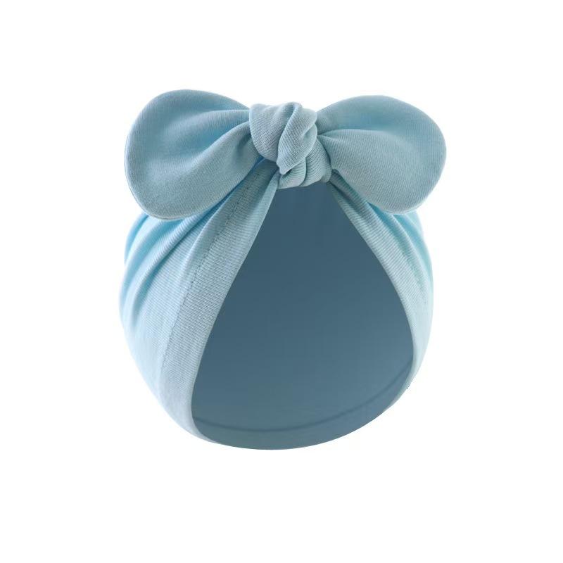 New fashion children's rabbit ear bow multi-color soft baby fetal hat baby spring and autumn hat