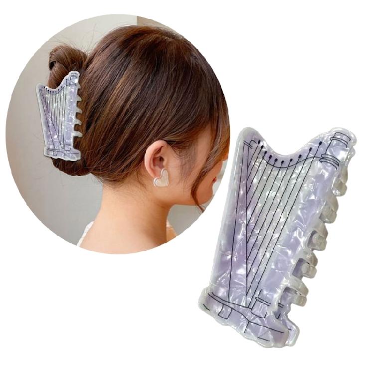 Multipurpose Acrylic Hair Claw Clip Musical Instrument Design Hairpin Hair Ornament For Women Gift For Music Lover
