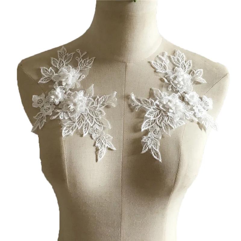 1 Paar Stickerei Blume 29X17cm Hohl DIY Bekleidungszubehör Für Kleidung Tasche Stoff Applikation Spitze Applikation Aufnähen