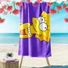 Lisa Simpson Print Beach Towel, Large Soft Quick Dry Towel for Beach Camping Swimming