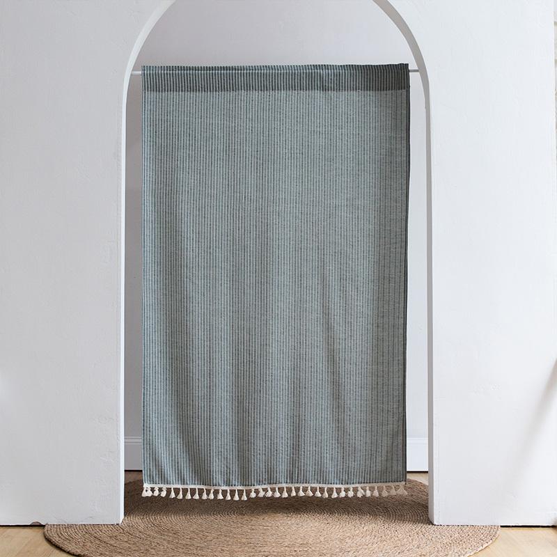 Tenda in Cotone e Lino Stile Giapponese Divisorio Cucina Soggiorno Camera da Letto Tenda da Appendere alla Porta Tende Mezzeporte per la Casa