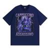Cappuccino Assassino Funny Italian Brainrot Meme T Shirts Unisex Fashion Humor Oversized T-shirt Men Comfort 100% Cotton T Shirt