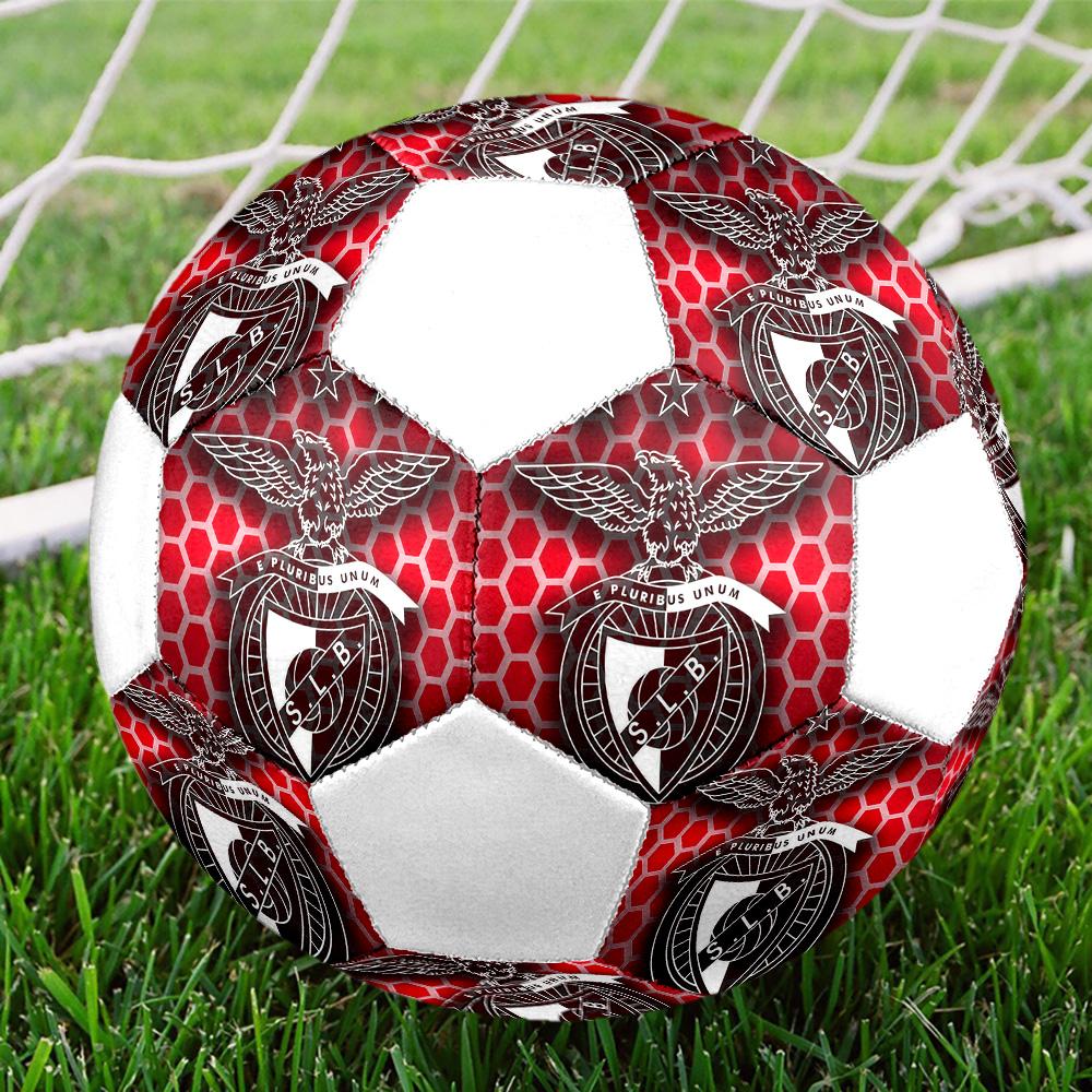 1 Stück SL Benfica Logo Größe 5 Fußball PragHallenfußball Bunt Alle Altersgruppen Maschinengenäht PVC Wettkampfbereit Langlebig Hoher Rückprall