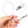 20-Pack Steel Wire Fishing Leaders - Anti-Bite Swivel Connectors with Lead Core (20-30cm) for  Saltwater/Bass  Fishing