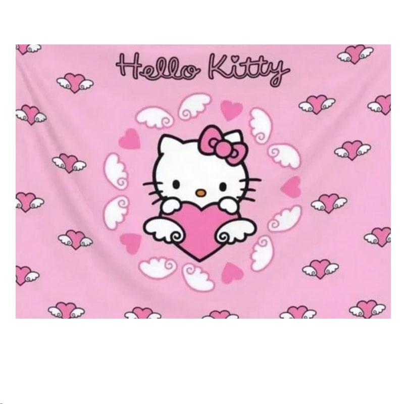 

Sanrio Hello Kitty Printed Tapestry Cartoon Cute Bedroom Living Room Background Wall Decoration Dormitory Apartment 74x94cm(29x37in)