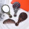 Hand-held Princess Make Up Mirror Portable Folding Cosmetic Mirror Women