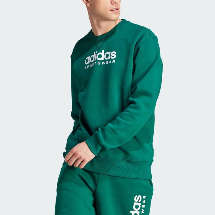 Adidas All Season Fleece Graphic Sweatshirt Men Sweatshirt Green IJ9440