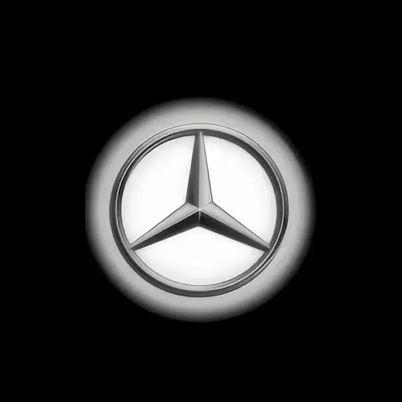 2X Led Car Door Welcome Light HD Projector Lamp For Mercedes Benz A B E C GLC Class W205 AMG W176 W177 W212 W213 W246 X253 W247 H75G