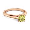 Peridot Runder Solitärring - Sterlingsilber Roségold Vermeil