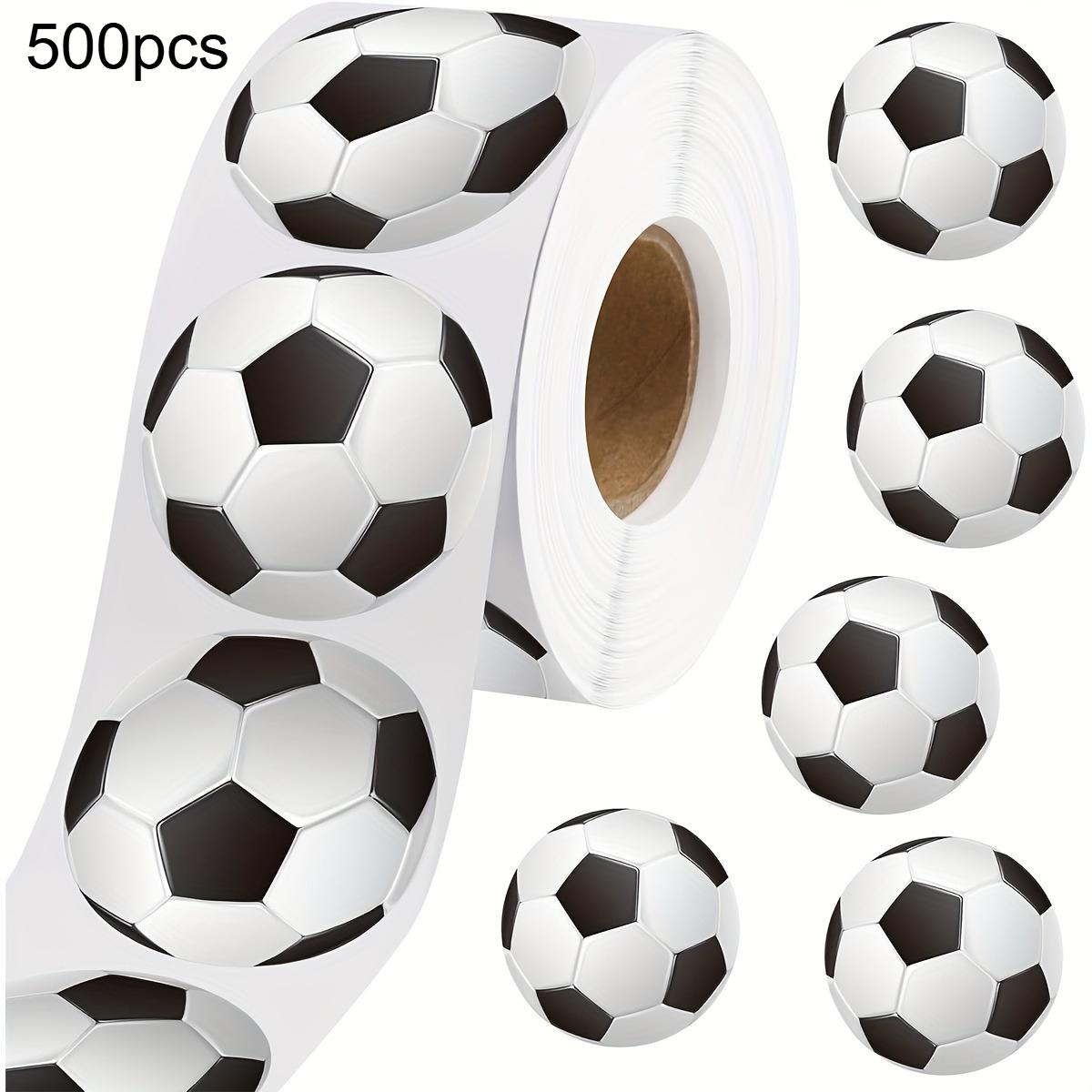 

500pcs/roll Self-Adhesive Football Stickers Soccer Theme Decorations Envelope Gift Bag Scrapbook Stickers Sports Party Supplies