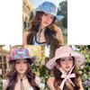 Starry Embroidered Fisherman Cap With Large Brim For Casual Sun Shield
