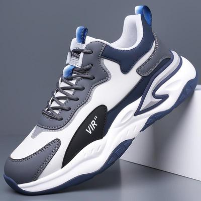 Men's 2025 Autumn Leather Sneakers: Soft Sole, Non-Slip, Breathable Running & Casual Shoes.