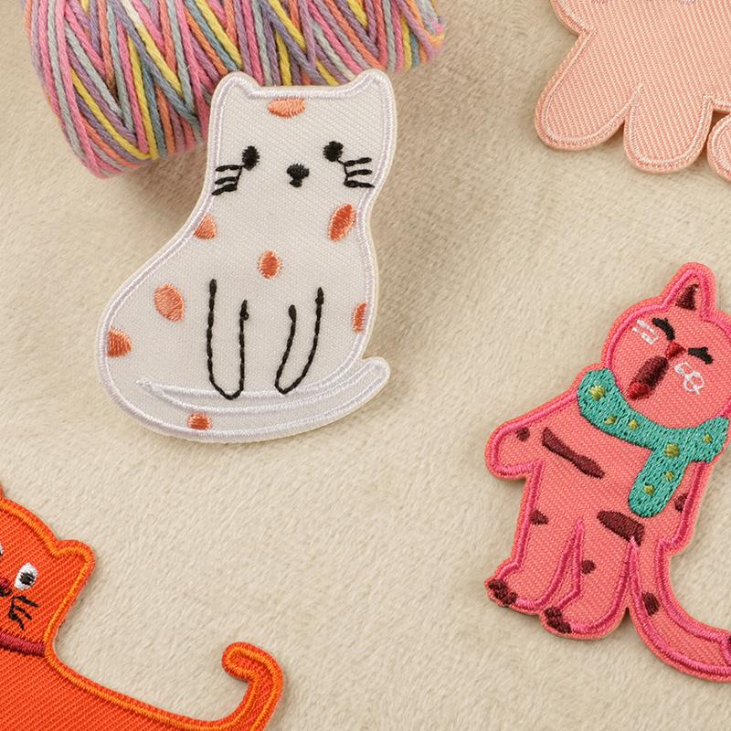 Original Embroidery Label Embroidery Sticker Clothing Accessories Cartoon Animal Adhesive Patch Sticker Accessories Badge Cloth Sticker