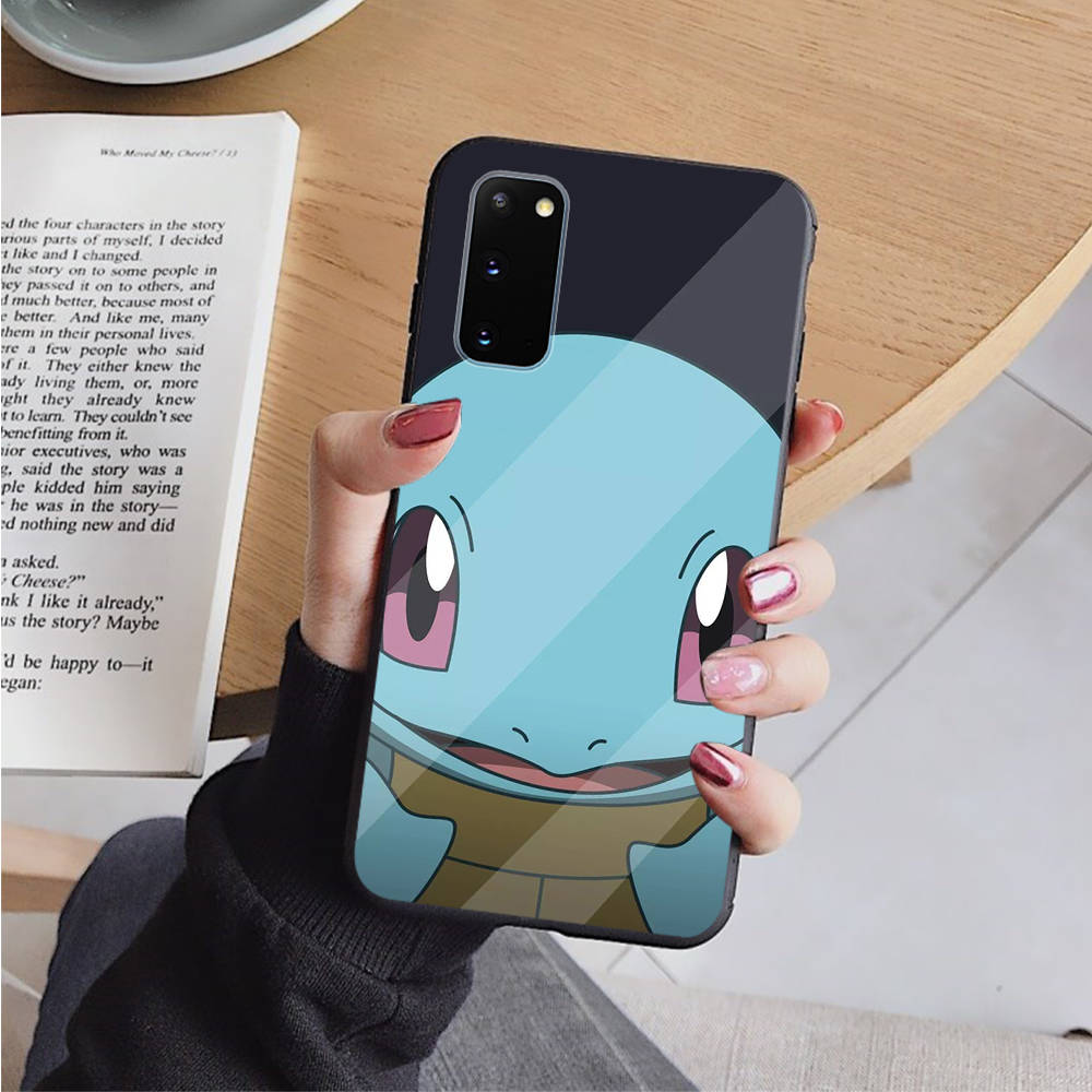 AP9 Squirtle Pokemon Black Case for Samsung Note 20 Lite S24 Ultra S23 S22 A05 A06 A11 A71 A15 A16 A13 A24 A25 A33 A52 A53 M55 M35 Sofe Cover