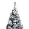 VidaXL Sapin de Noël artificiel mince flocon de neige Vert 240 cm PVC