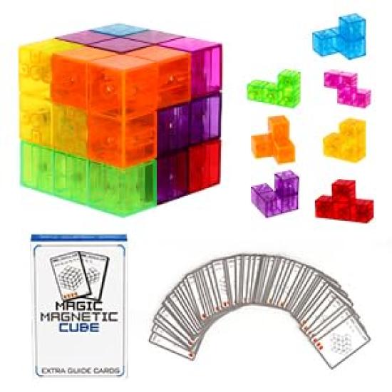 Permanent Puzzle Blocks, 7-Piece Set, Magnetic Toy, Playful Magnetic 3D Puzzle, Educational Toy, Colorful Magnetic Building Blocks, Creativity,
