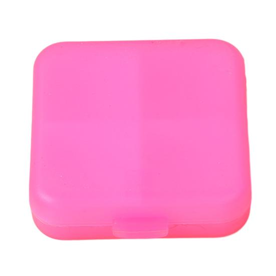 Pill Organizer with Buckle Sealing Design 4 Compartments Dose Management Container Moisture Proof Pill Storage Portable Pill Box for Travel Daily