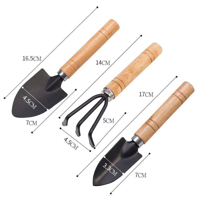 Three-Piece Gardening Tool Set: Flower Rake, Succulent Shovel, Small Shovel for Planting and Potted Plants Supplies.