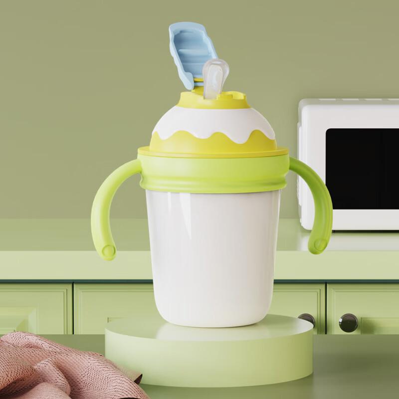 Jiayi Baby Kubek termiczny dla dzieci 300 ml ze stali nierdzewnej 316 z rurką