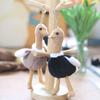 Fluffy Plush Ostrich Keychain 15cm Cute Animal Bag Charm Soft Stuffed Toy