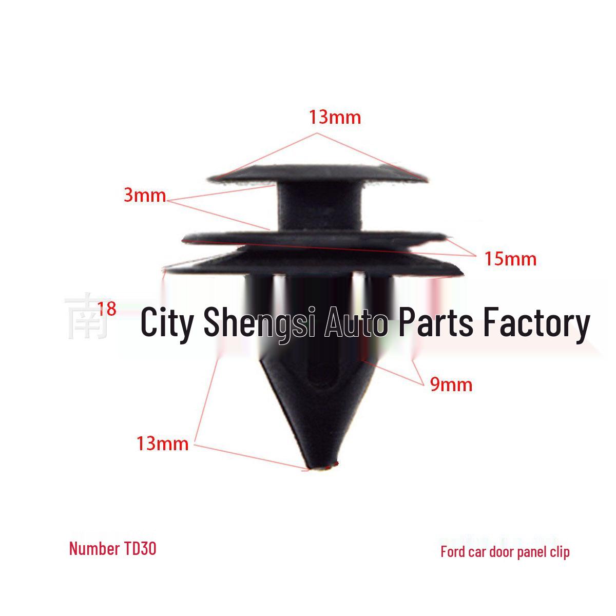 

Ford Car Door Panel Trim Nylon Rivet Clip Set 10000