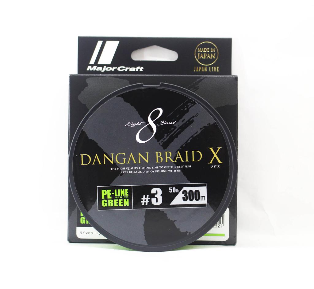 Major Craft Dangan Braid X Line X8 300m P.E 3 Grün DBX8-300/3GR (2521)