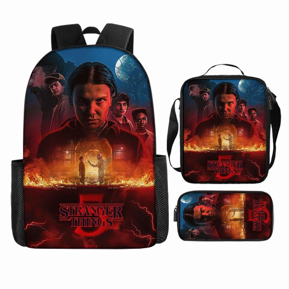 Stranger Things5 Rucsac pentru copii+geantă de umăr+etui pentru creioane KTB