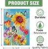 Dyrenson Spring Summer Sunflower Decorative Garden Flag, Watercolor Tulip Flower Butterfly Yard Outside Home Decoration, Flo