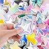 50 Sheets of 3D Three-dimensional Star Graffiti Stickers Creative Star Stickers Water Cup Mobile Phone Waterproof Decorative Stickers