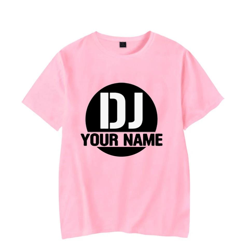 DJ Print Tshirts Custom T Shirt Mens Womens Tops Tees Shirts DJ Your Name Logo Diy Names T Shirt Funny Shirt Luminous Tees Tops