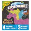 Crayola Jumbo Water-Removable Chalk Set 4 Colors 3 Stencil Sheets Outdoor Use 031001