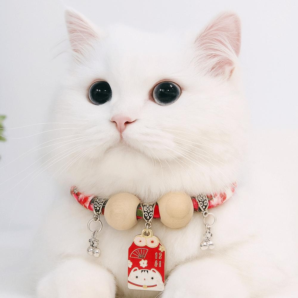 Wear Resistant Flea&Tick Pet Collar Insect Repellent Camphor Pet Necklace Cute Wood Cat Collar