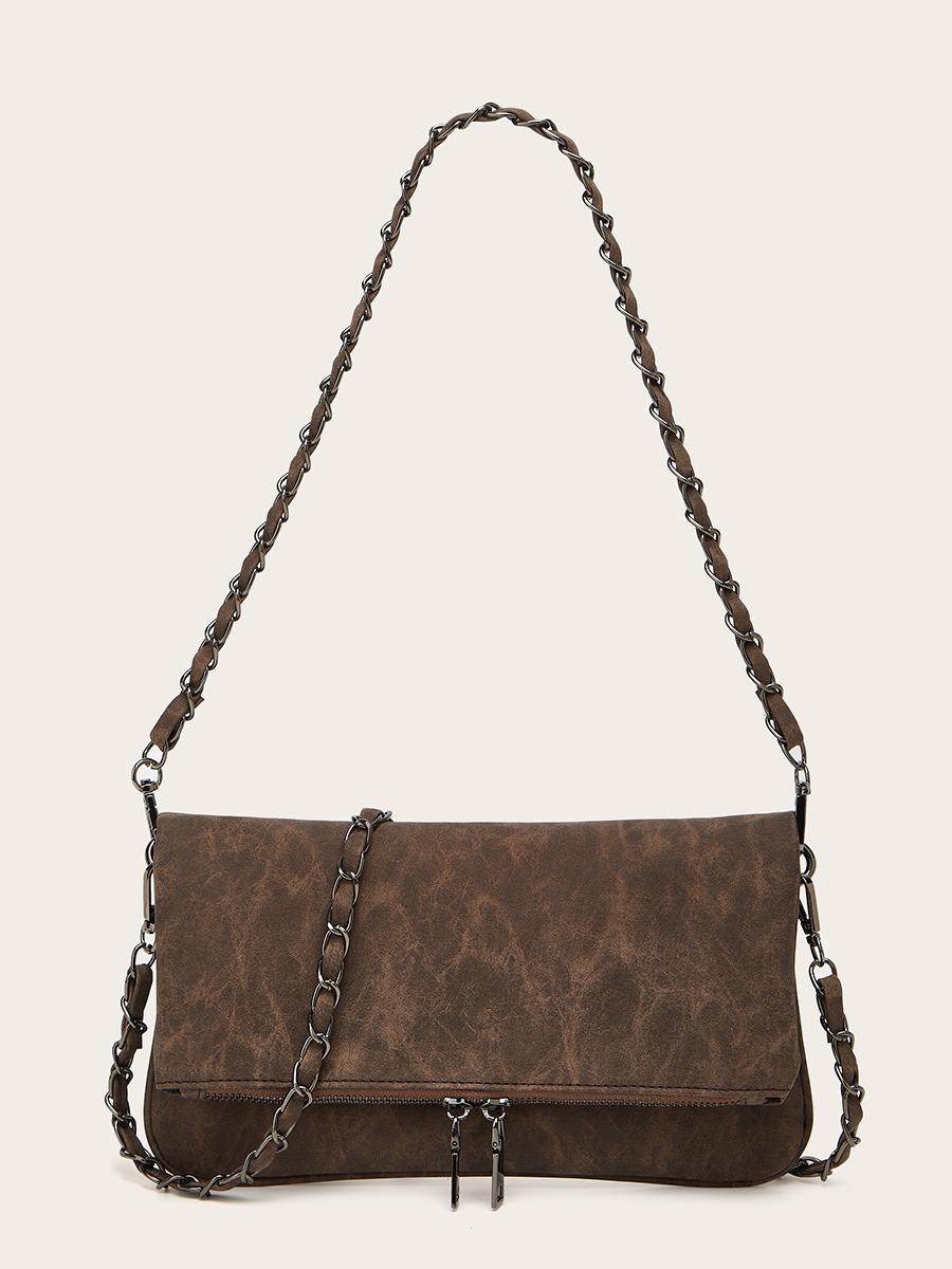 Popular bags New women s retro shoulder messenger chain bag High-end niche design armpit bag