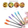 Silicone Grill Tongs Food Grade Non-Stick Heat Bread Clip Resistant BBQ Cooking Serving Clamp Gripper Long Handle Heat Food Clip