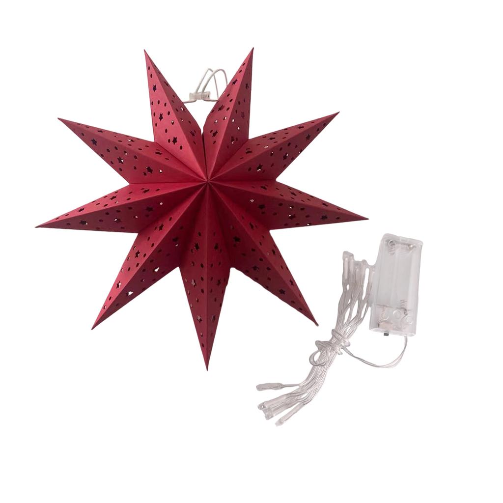 Ne Cornered Paper Star Shaped Lampshade Christmas Hanging Lamp Decoration