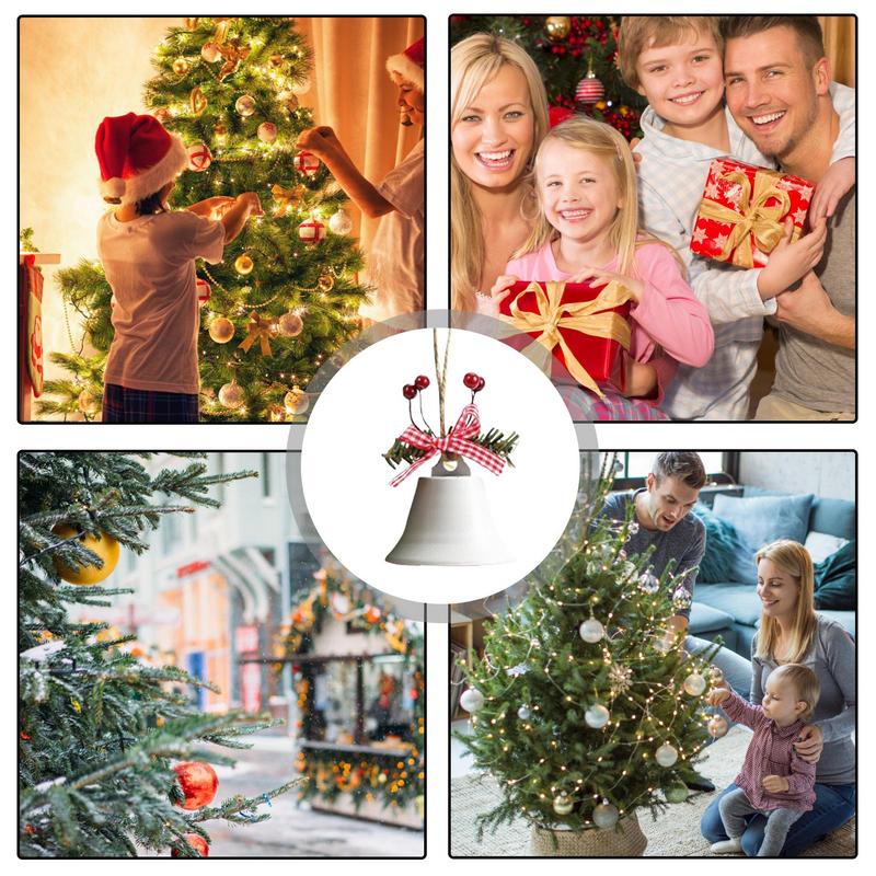 Clopoței de Crăciun clopoței cu fundă metal clopoței drăguți clopoței retro de sărbători de Crăciun pentru casă decorație petrecere de sărbători de Crăciun
